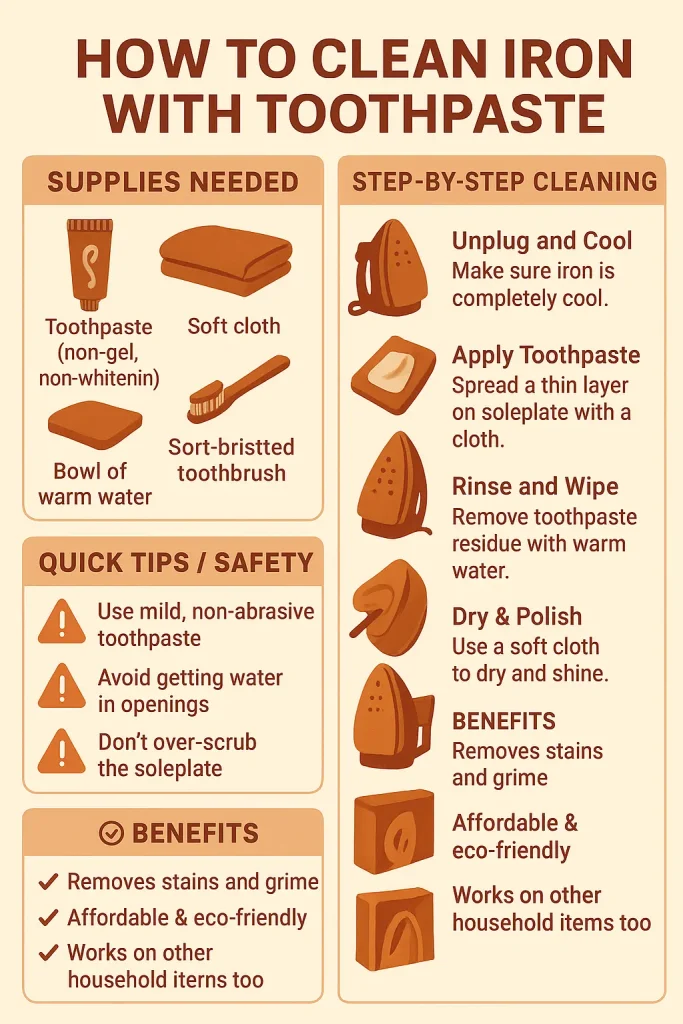 Clean an Iron with Toothpaste